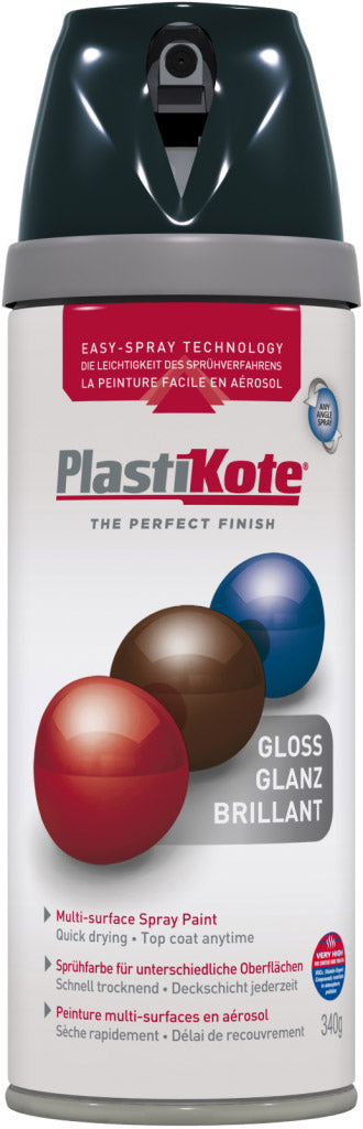 PlastiKote Twist & Spray Paint 400ml Black Gloss