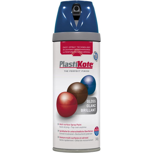 PlastiKote Twist & Spray Paint 400ml Royal Blue Gloss