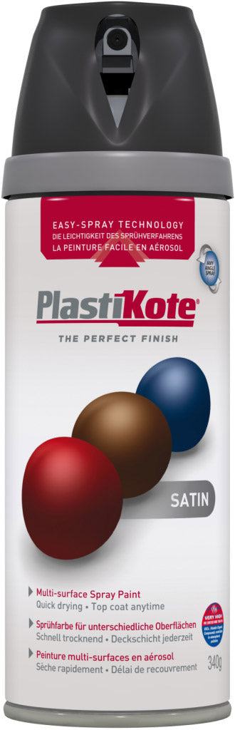 PlastiKote Twist & Spray Paint 400ml Black Satin