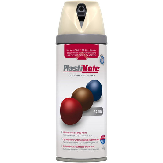 PlastiKote Twist & Spray Paint 400ml Grey Beige Satin