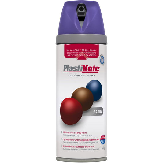 PlastiKote Twist & Spray Paint 400ml Sumptuous Purple Satin