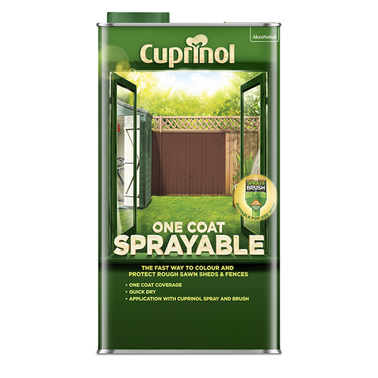 Tratamiento de cercas pulverizable Cuprinol One Coat 5L