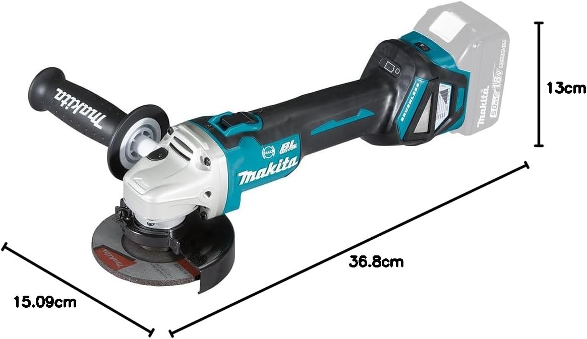 Makita Lxt Grinder 115mm Slide Switch Bare Unit 18v