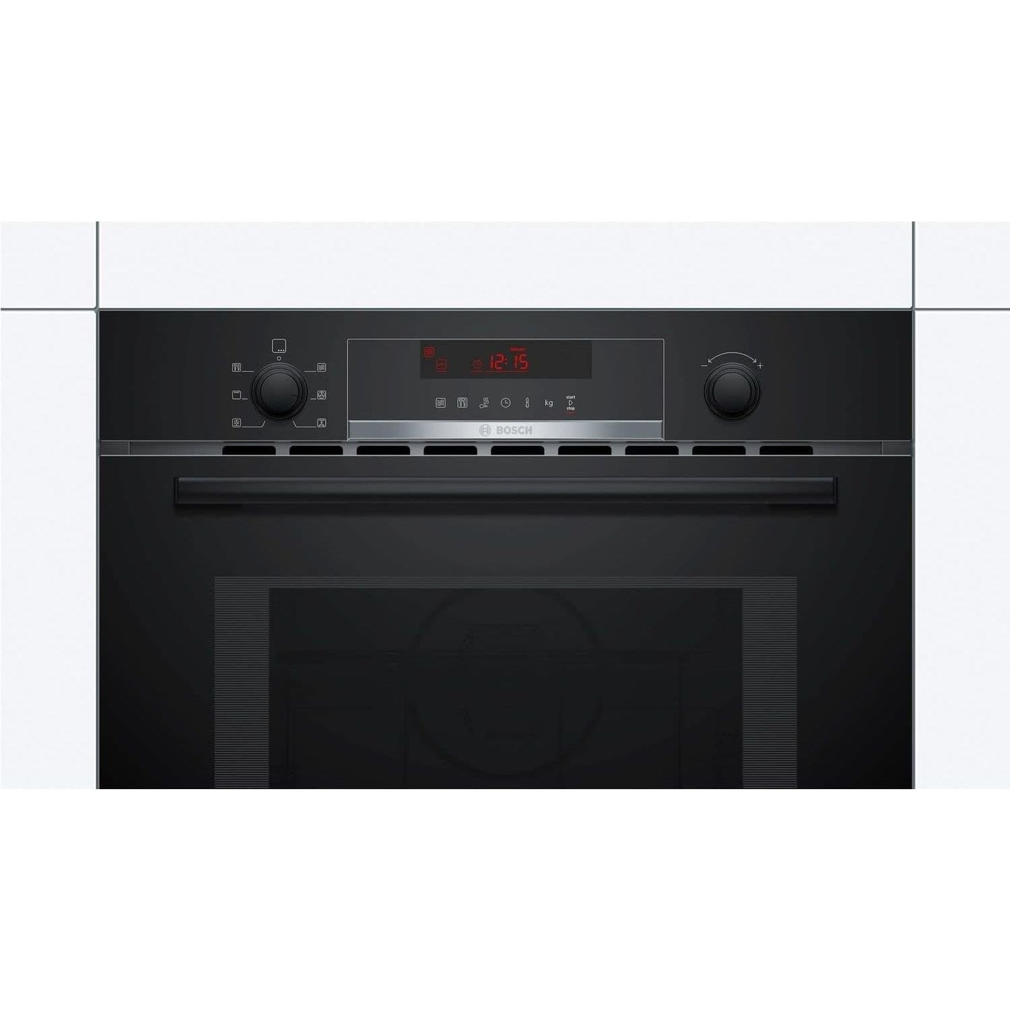 BOSCH Series 4 Multifunction Oven Black + BOSCH Serie 4 Built In Combination Microwave Oven - Black Bundle