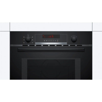 BOSCH Series 4 Multifunction Oven Black + BOSCH Serie 4 Built In Combination Microwave Oven - Black Bundle