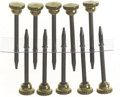 X Original Patent Steel Picture Hooks - Brass Plated (Box Pack) No.1