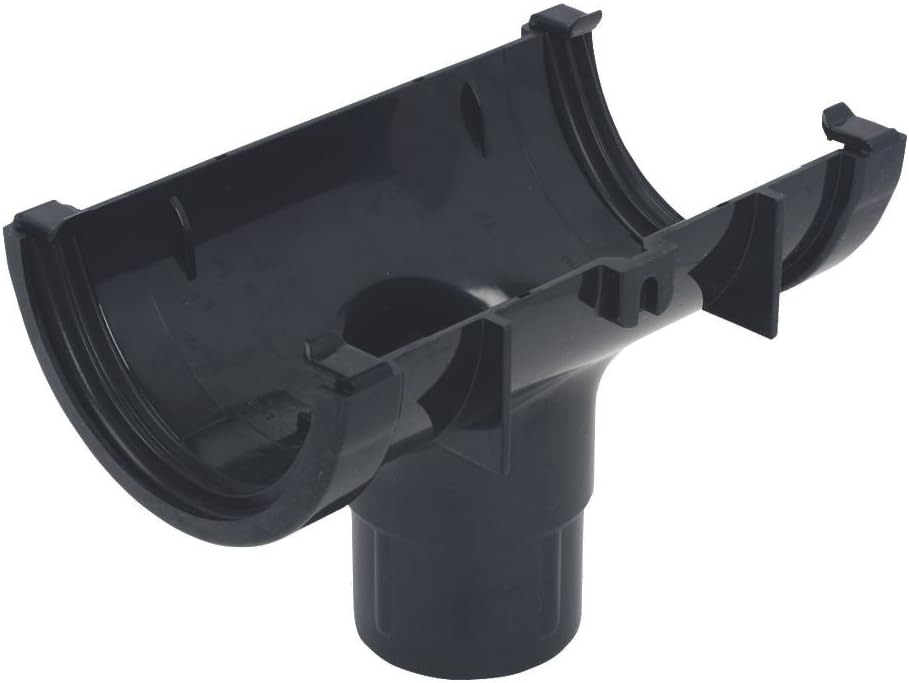 Pipelife Mini Flow Gutter Run Outlet Black
