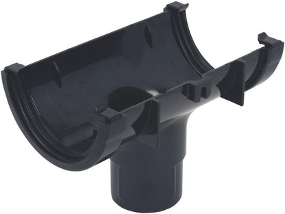 Pipelife Mini Flow Gutter Run Outlet Black