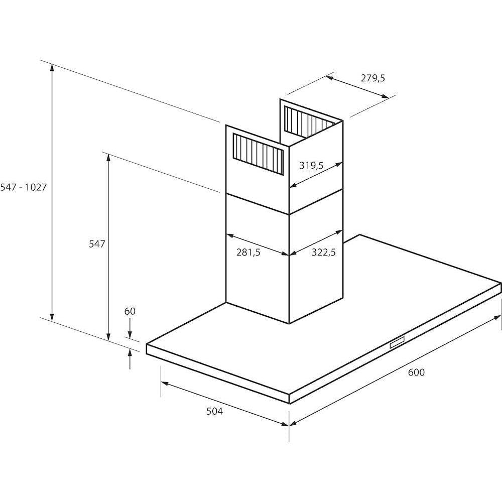 Haier 60cm Box Chimney Hood