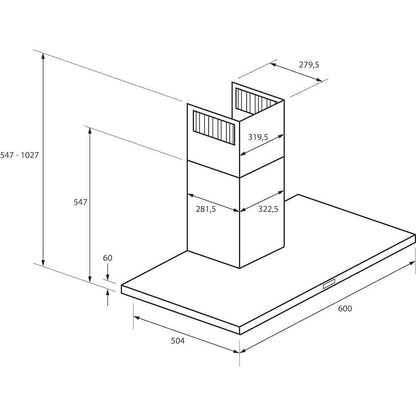 Haier 60cm Box Chimney Hood