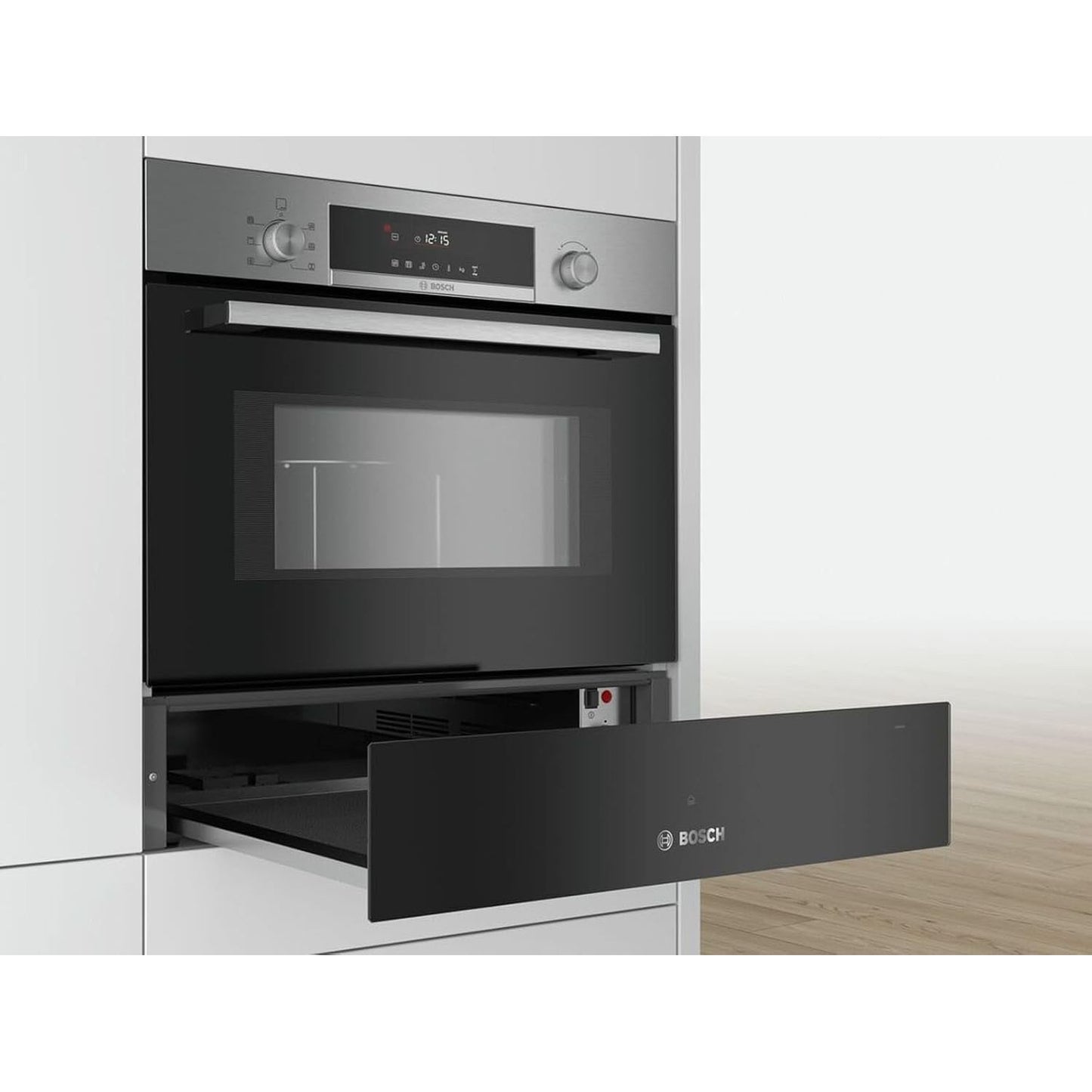 Bosch Serie 6 14cm Warming Drawer Black Trim