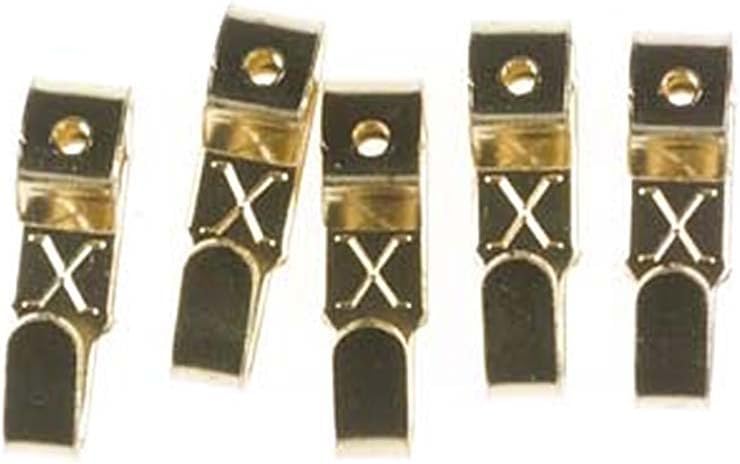 X Original Patent Steel Picture Hooks - Brass Plated (Box Pack) No.1