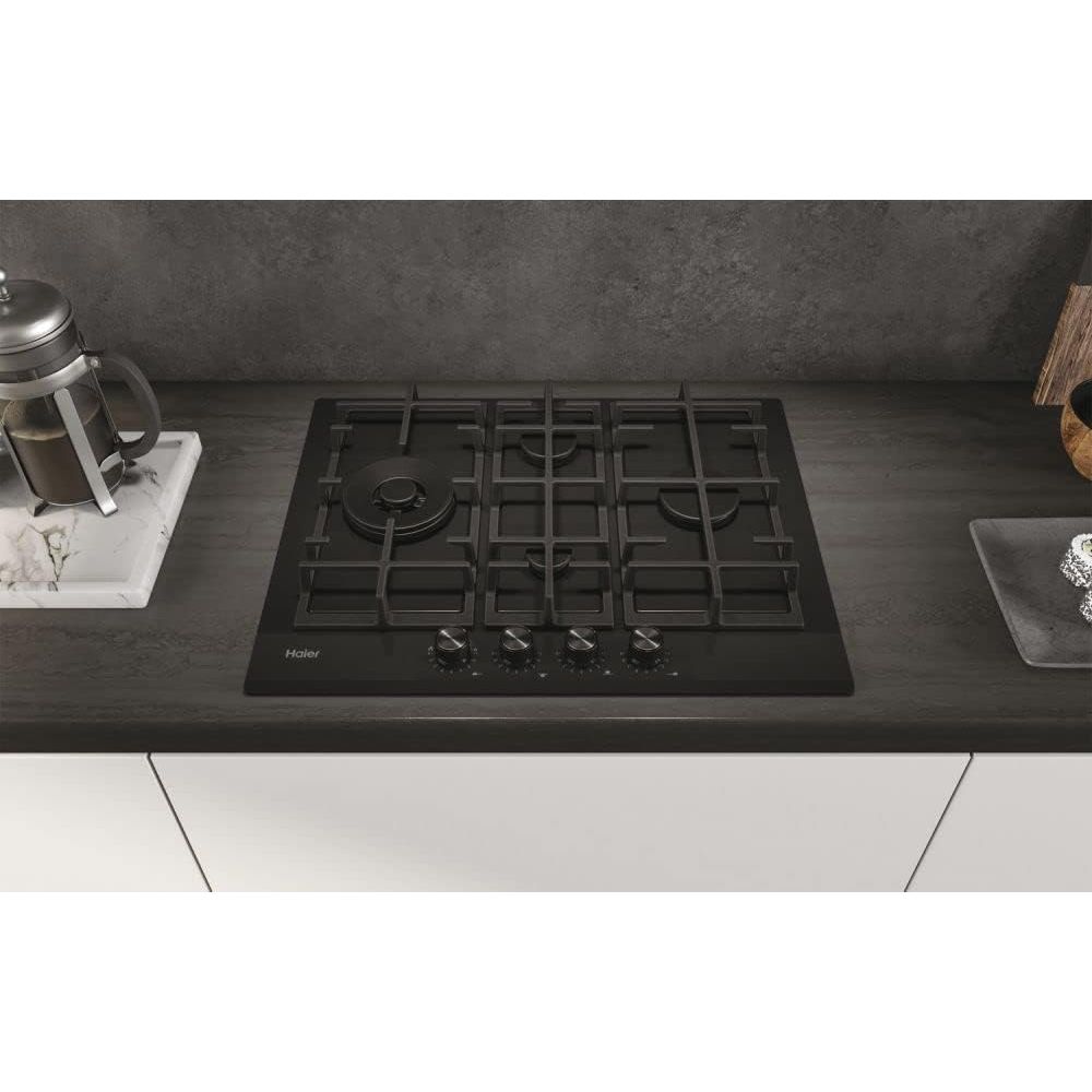 Haier 60cm 4 Burner Gas on Glass Hob