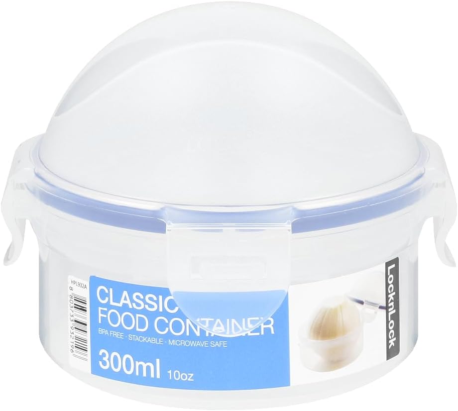 Lock & Lock Food Storage Container - Onion Dome - Round with Domed Lid 300ml (114 x 93mm)