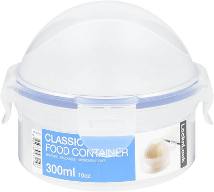 Lock & Lock Food Storage Container - Onion Dome - Round with Domed Lid 300ml (114 x 93mm)