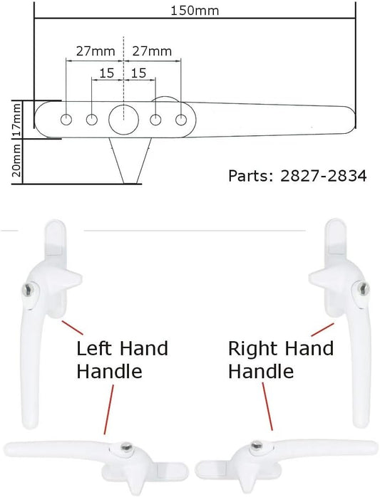 Era Charisma Cockspur Window Handle 21mm