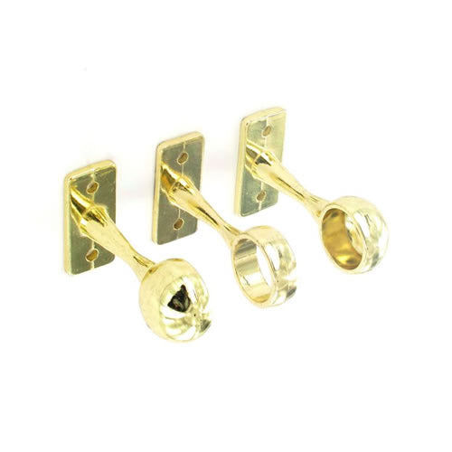 Securit 1 Centre & 2 End Brackets Brass Plated