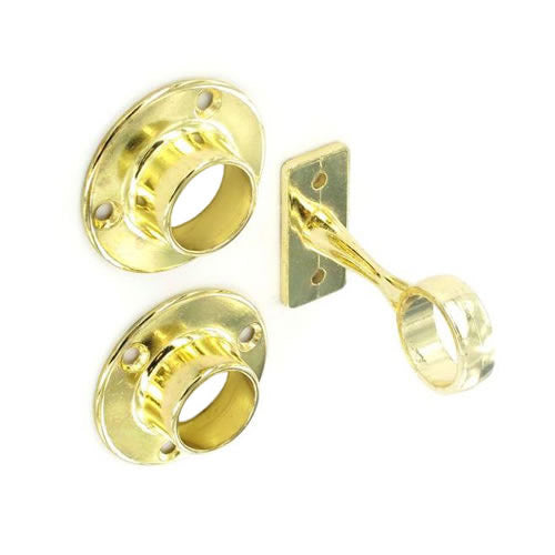 Securit 1 Centre & 2 End Sockets Brass Plated