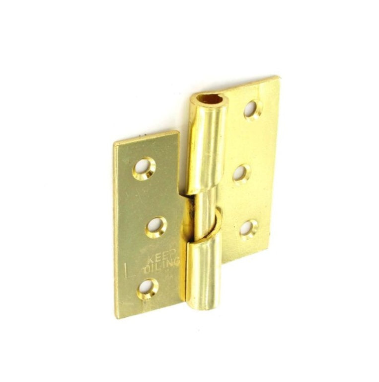 Securit Rising Butt Hinges LH Brass Plated (Pair)