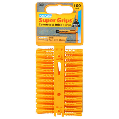 Fijaciones Plasplugs Supergrip - Amarillo