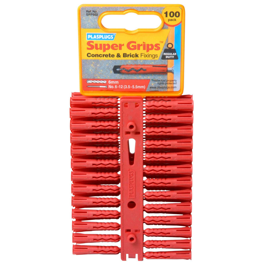 Fixations Plasplugs Super Grips Rouges