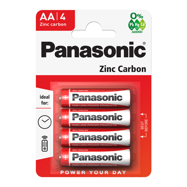 Panasonic Zinc Carbon Batteries Pack 4