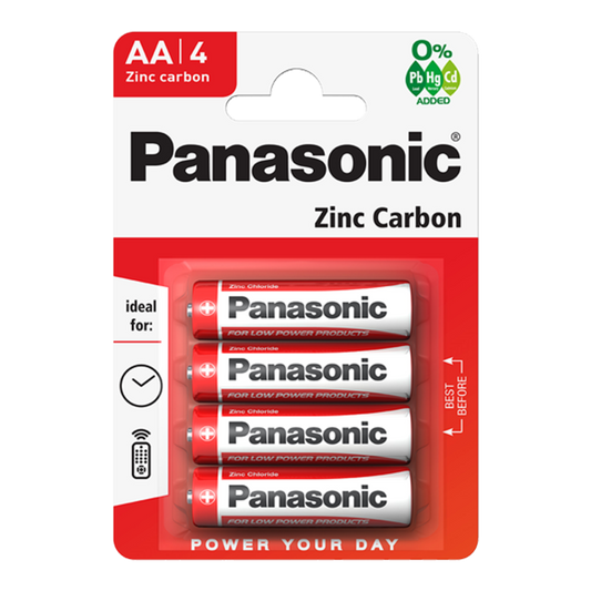 Pilas Panasonic Zinc Carbón Pack 4