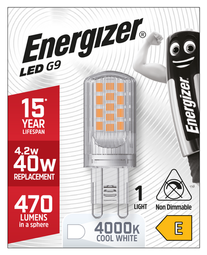 Energizer LED G9 4.2w 470lm Dimmable