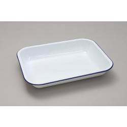 Plat de cuisson en émail Falcon - Blanc traditionnel 28 cm x 23 cm x 4,5 D