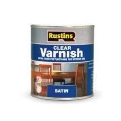 Rustins Polyurethane Satin Varnish 250ml Clear