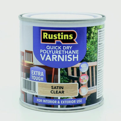 Rustins Polyurethane Satin Varnish 250ml