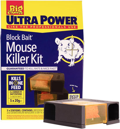 Ultra Power Corner Fit Mouse Bait Station Pack 5