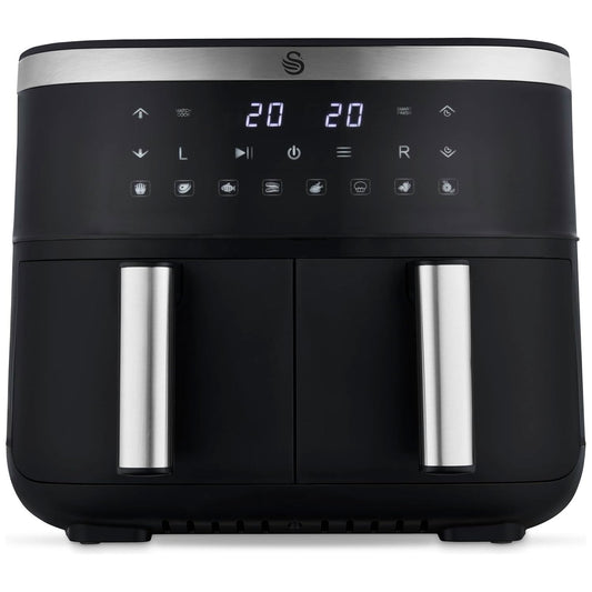 Swan Black Digital Dual Air Fryer