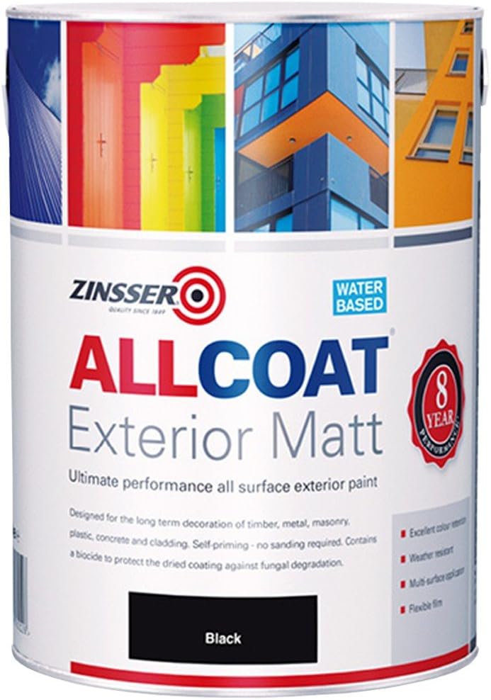 Zinsser Allcoat Exterior Wb Matt Blk