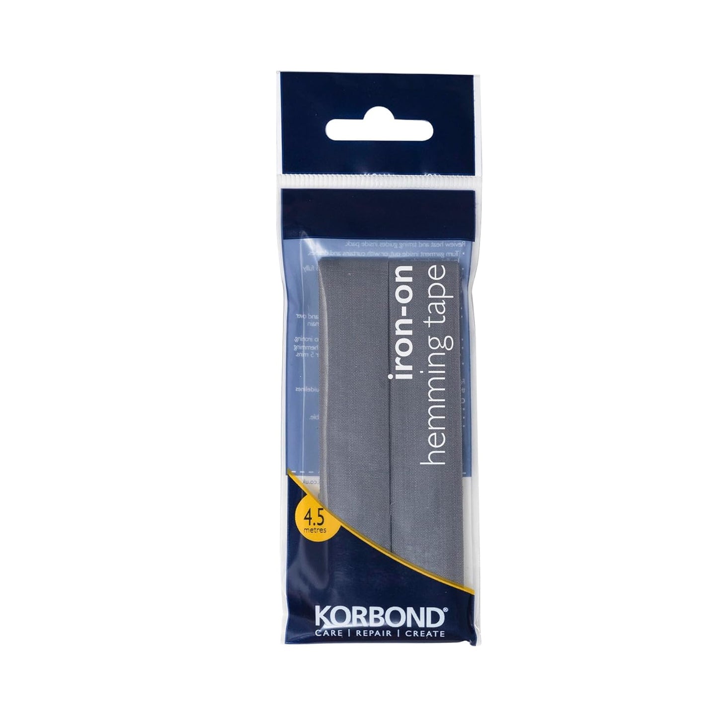 Korbond Hemming Tape Grey 4.5m