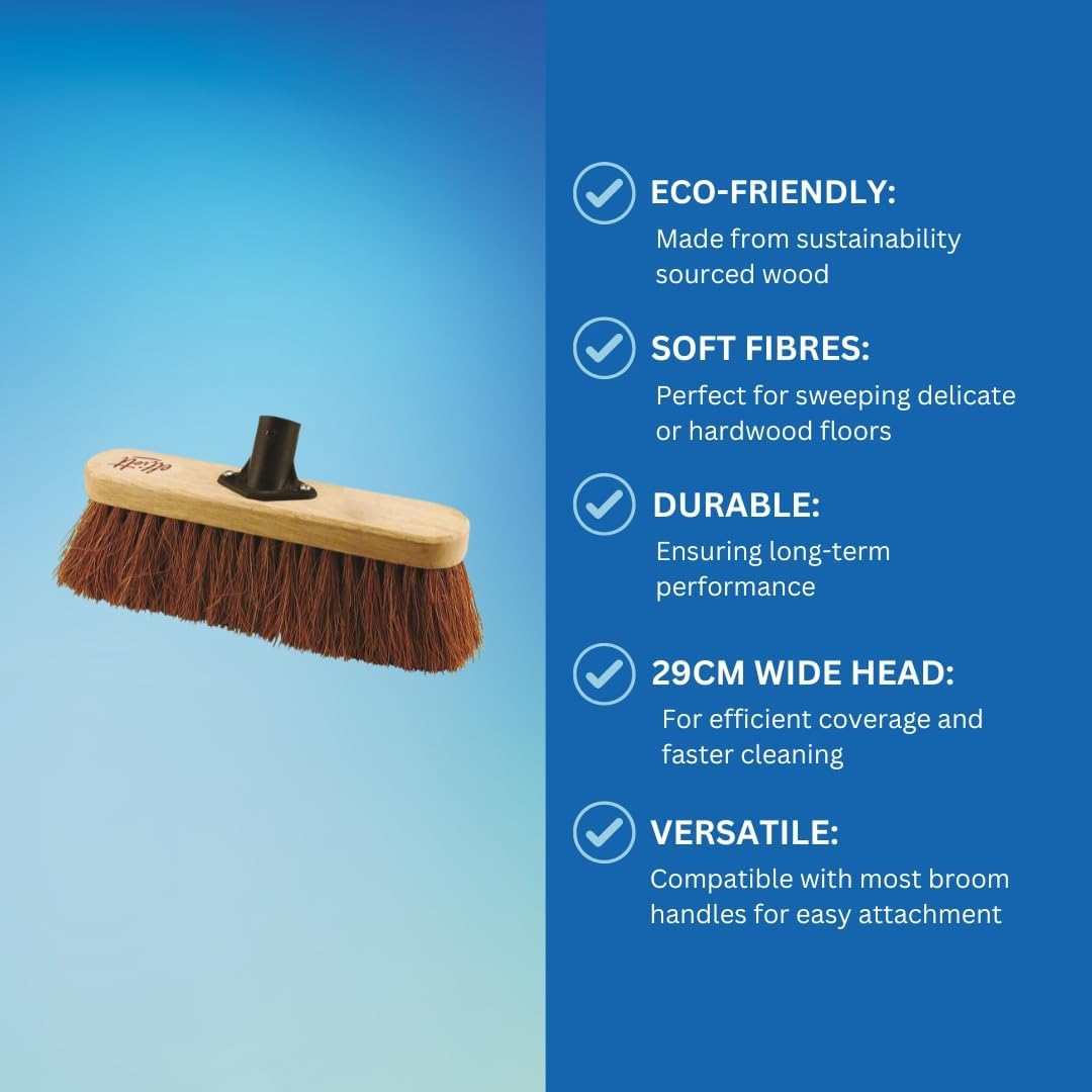 Elliott Wooden Broom Head