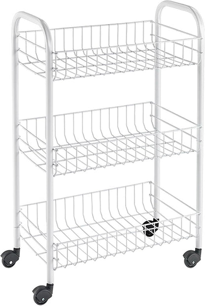 Metaltex 3 Tier Sprinter Trolley White