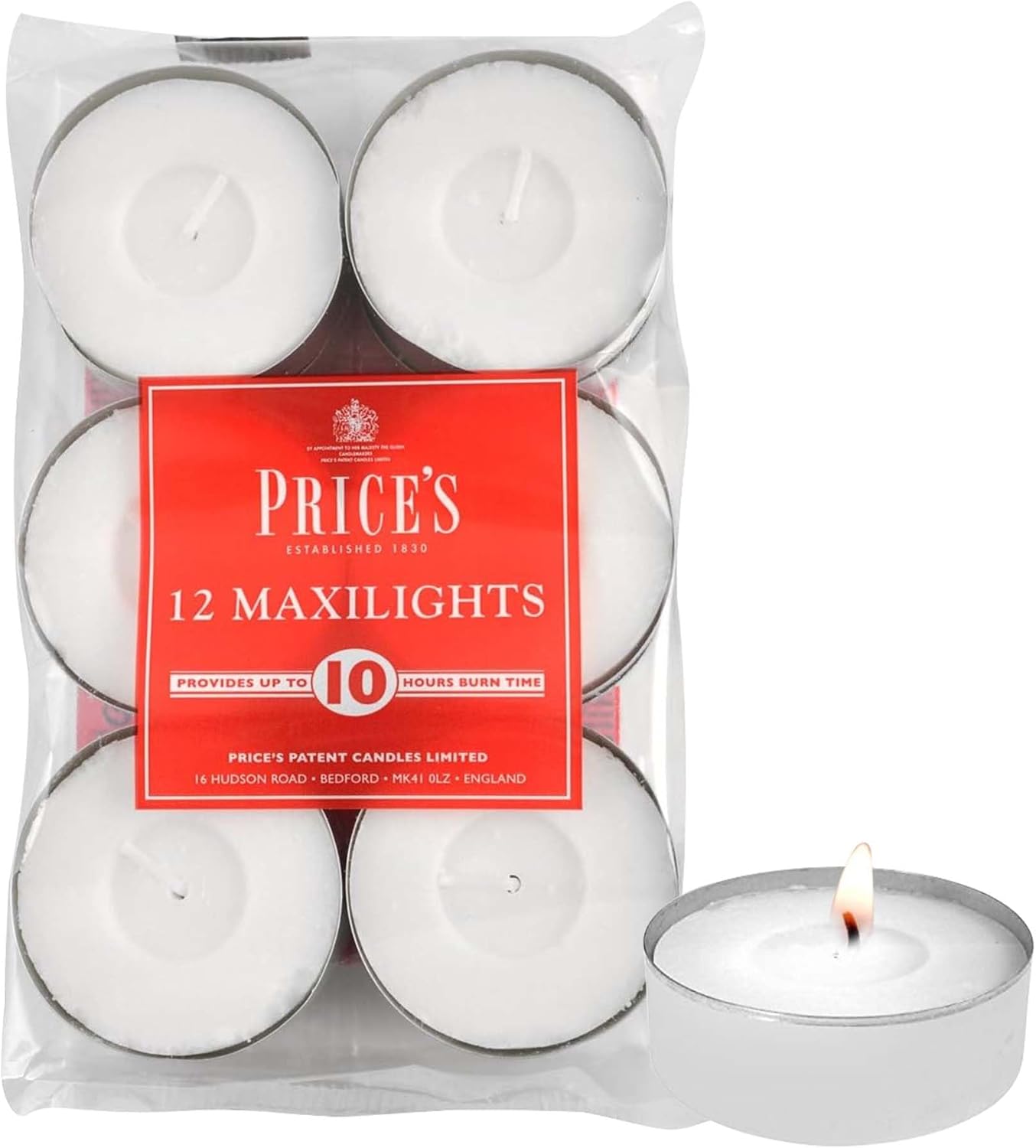 Price's Candles Maxi Tealight Unscented 12 Pack