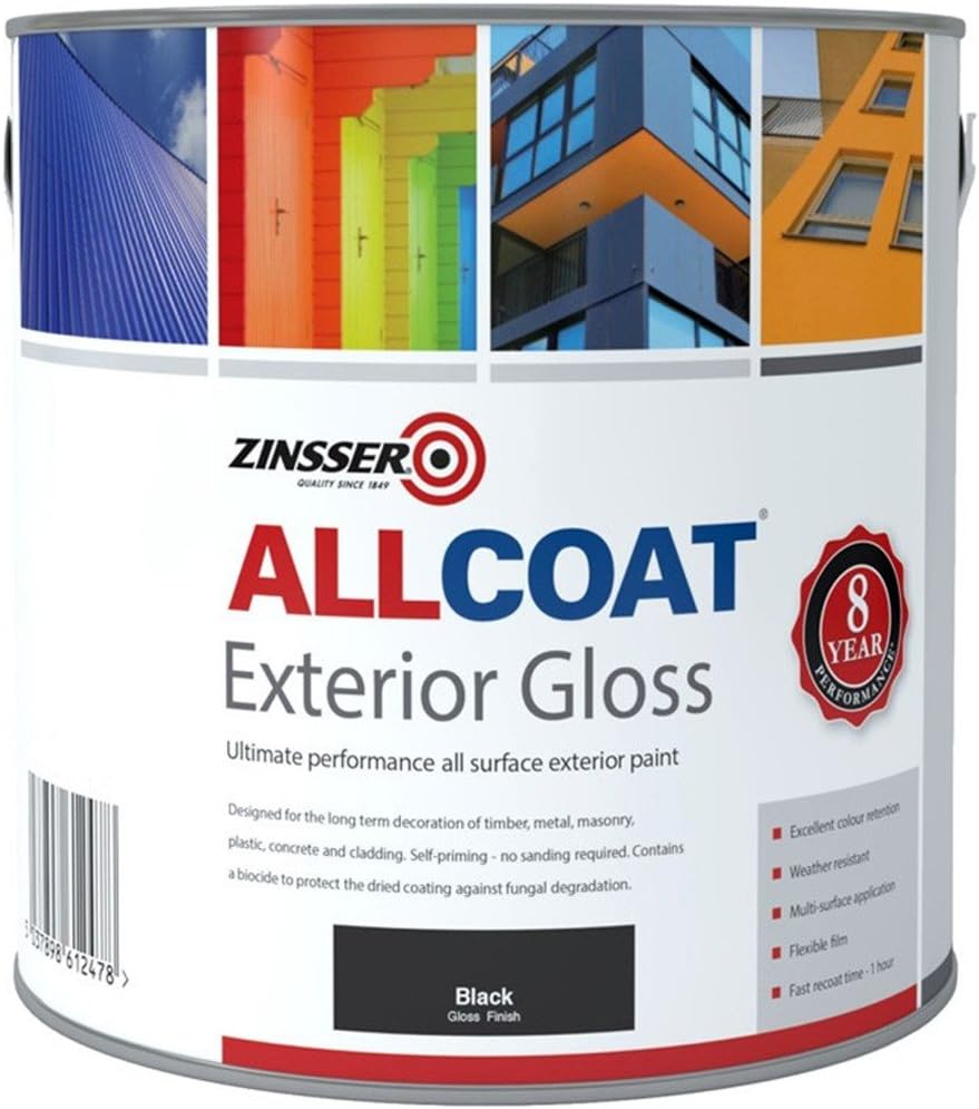 Zinsser Allcoat Exterior Wb Gloss Blk