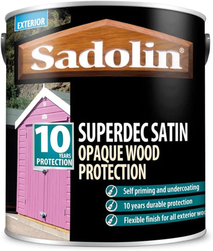 Sadolin Superdec Satin Black 1ltr