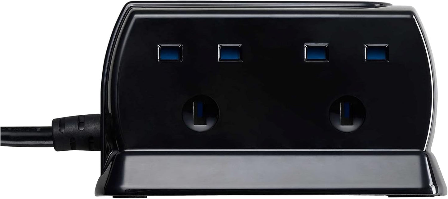 Masterplug USB Plug In 4 Gang Socket