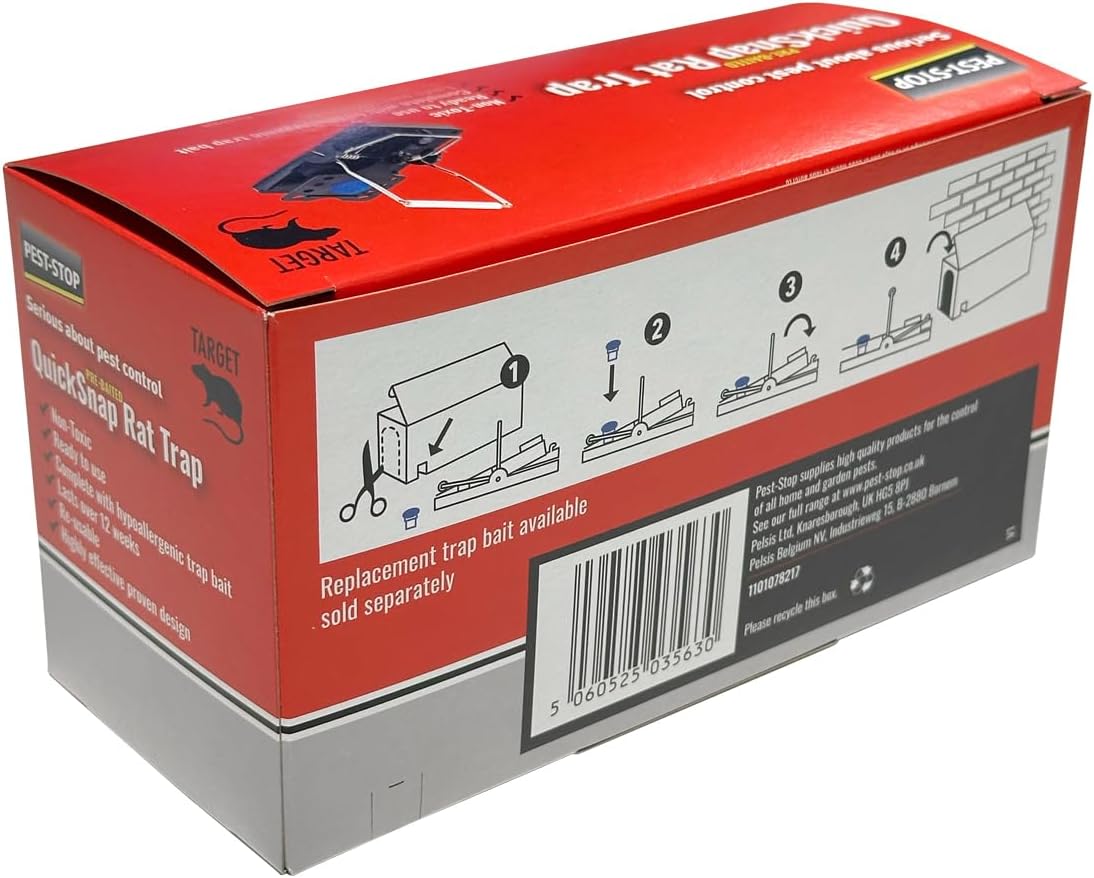 Pest-Stop Pre Bait Quick Snap Rat Trap