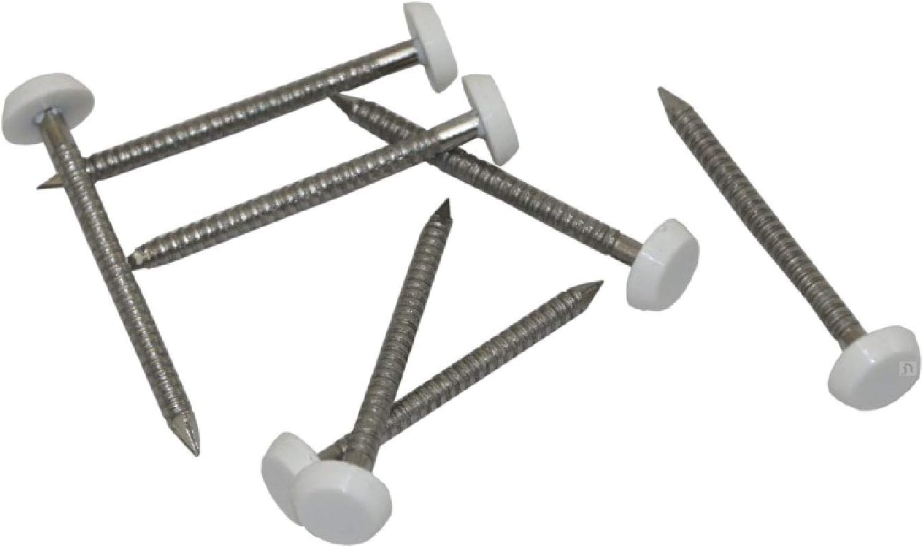 Securfix S/S Plastic Headed Pin White 40mm 50pk