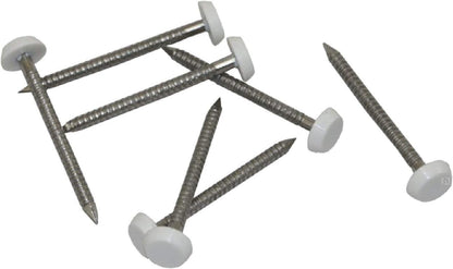 Securfix S/S Plastic Headed Pin White 40mm 50pk