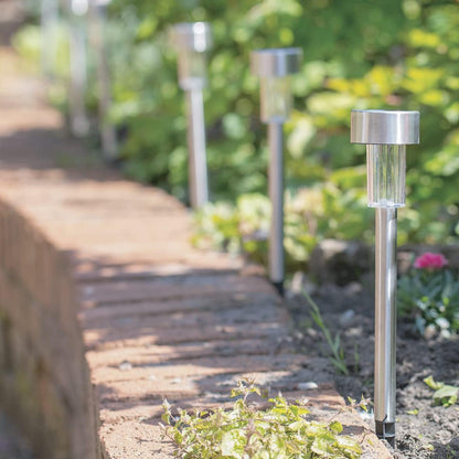 GardenKraft Stainless Steel Bollard Solar Light
