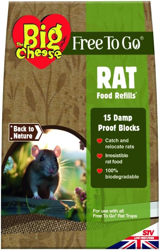 The Big Cheese Free To Go Rat Food Refills 20g x 15