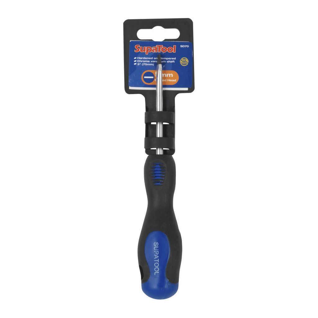 SupaTool Slotted Head Screwdriver Soft Grip Handle