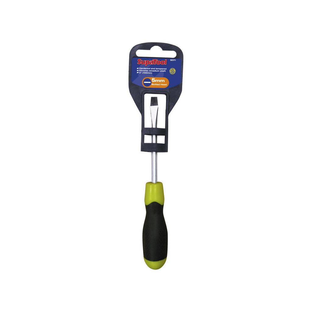 SupaTool Slotted Head Screwdriver Soft Grip Handle