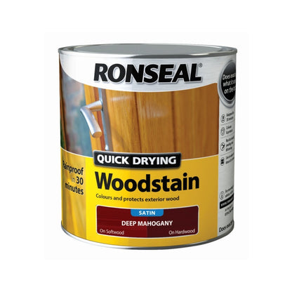 Ronseal Lasure pour bois satinée à séchage rapide 2,5 L