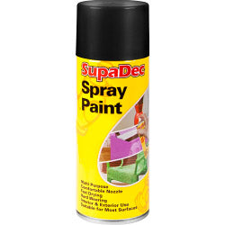 SupaDec Spray Paint 400ml Matt Black